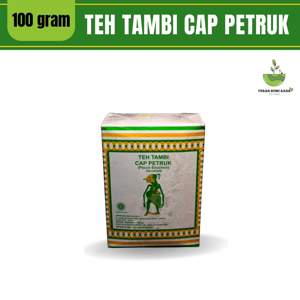 

Teh Tambi Wonosobo Asli Teh Tubruk Cap Petruk 100 Gram Premium Murah Original Berkualitas