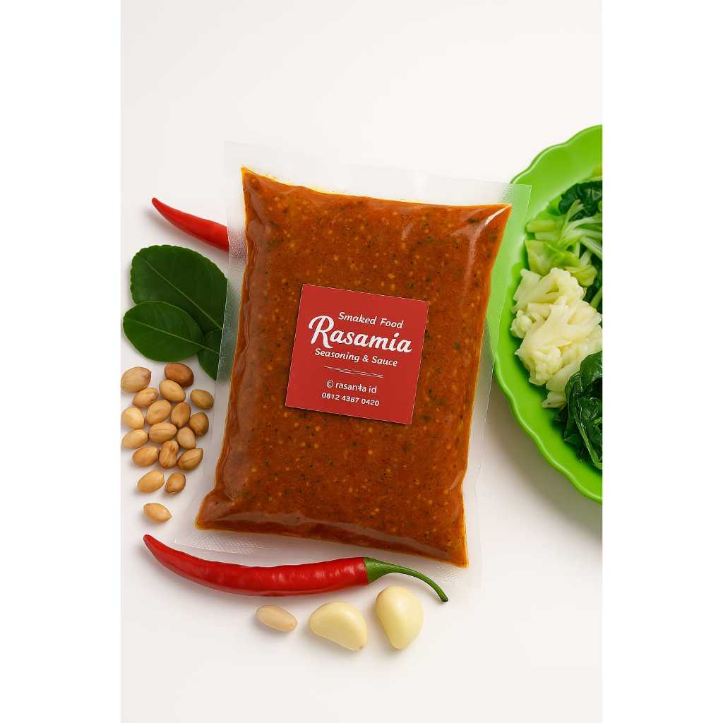 

RASAMA 650 gram Sambel Pecel Premium Sangrai Khas Kediri | Saus Bumbu Sambal Kacang Instan Enak