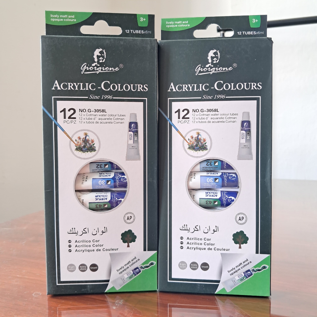 

1 Kotak isi 12 Pcs Cat Acrylic - Colours GIORGIONE