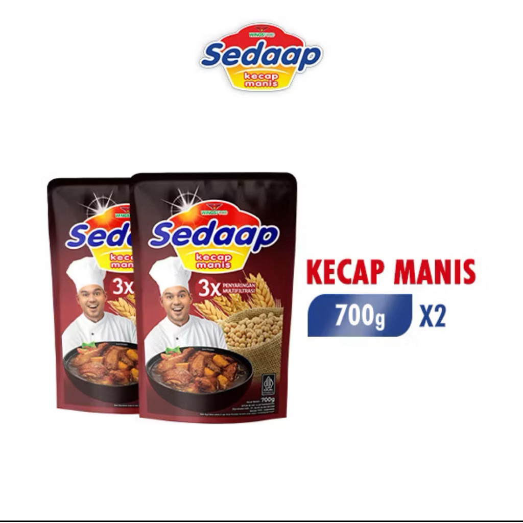 

SEDAAP Kecap Manis Pouch 700gr x2 pcs [dinastitistore]