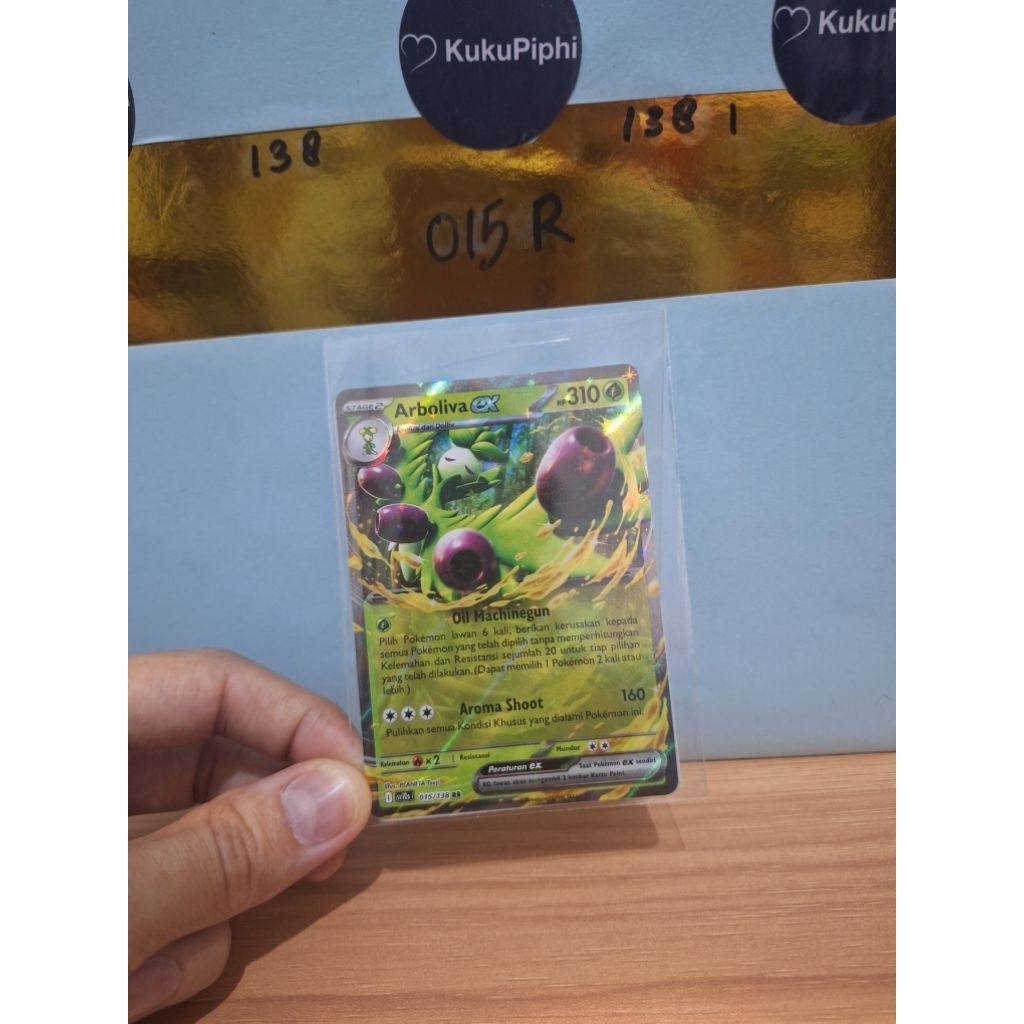 Kartu Pokemon Arboliva EX RR 015/138 EX RR TCG Indonesia SV10