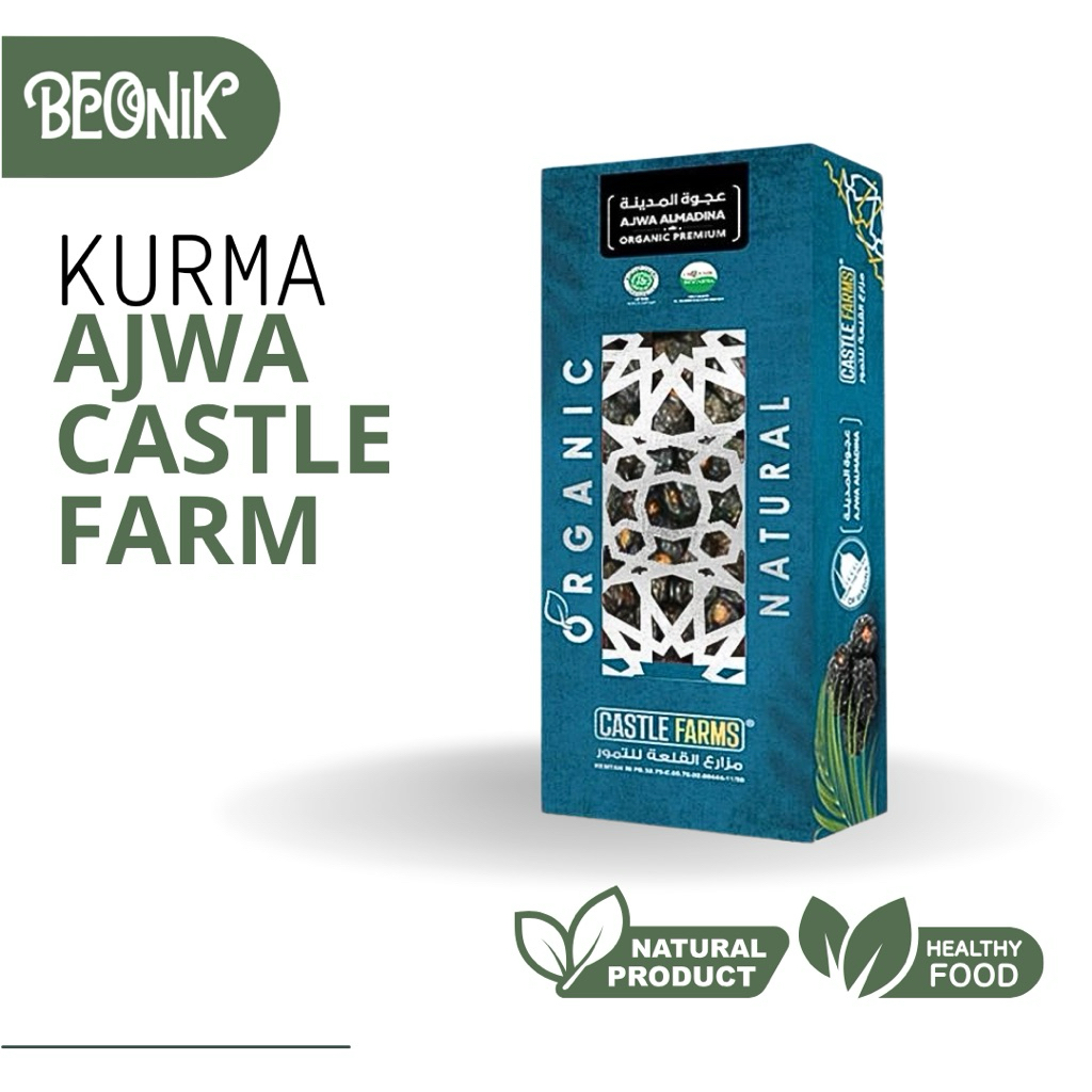 

Kurma Ajwa Castle Farm Organik Premium Box 500 GR All Varian