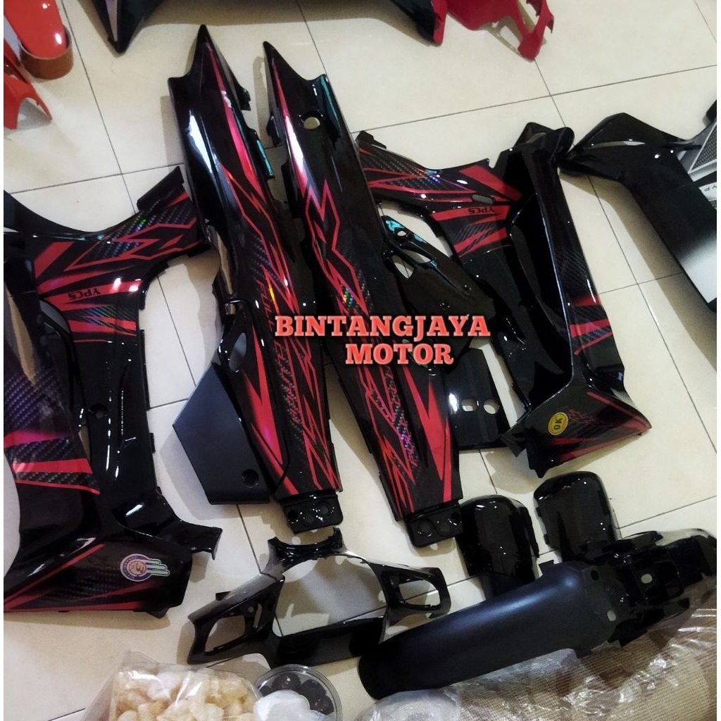 body fullset fizr merah hologram terbaru body fullset halus fizr hologram