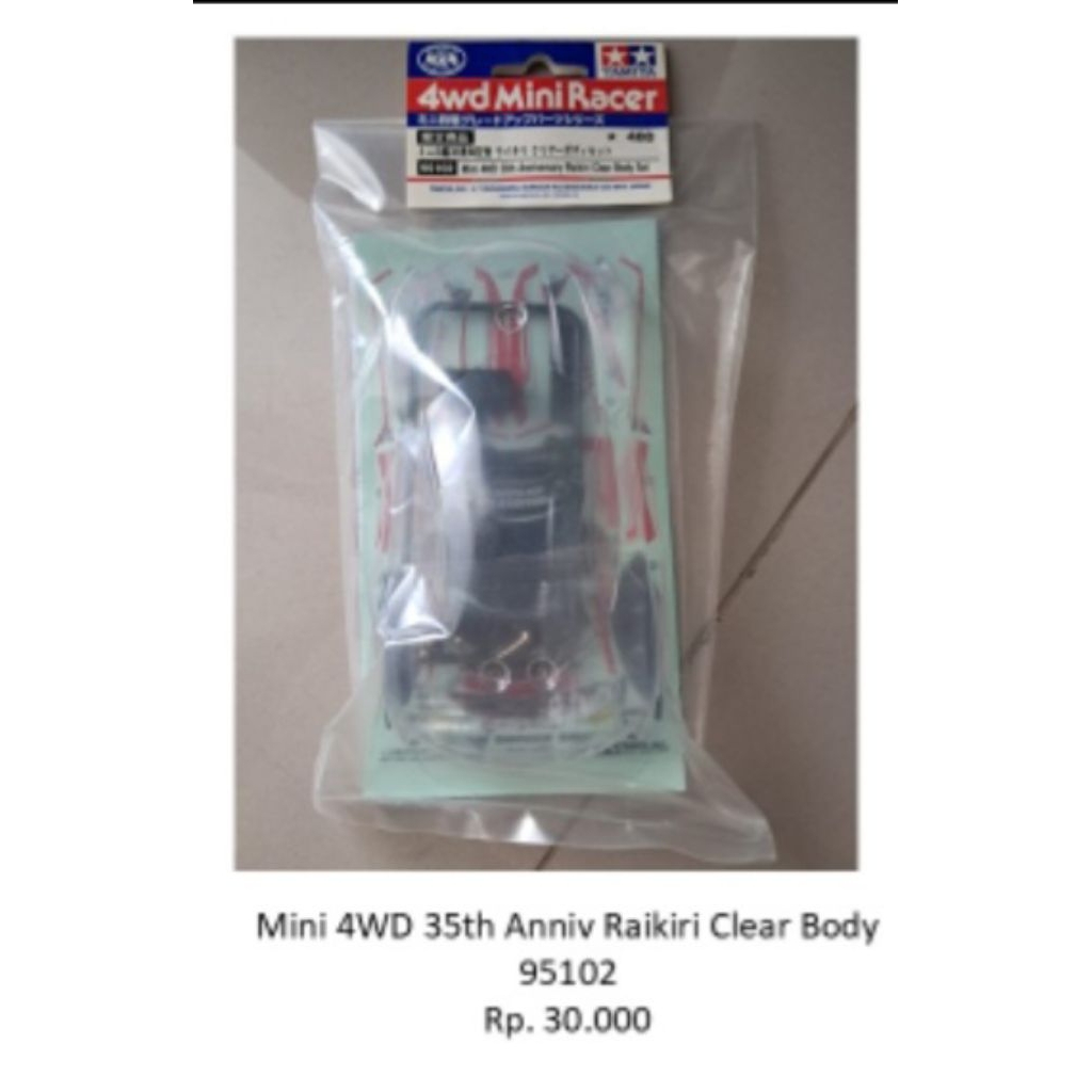 Mini 4WD 35th Anniv Raikiri Clear Body