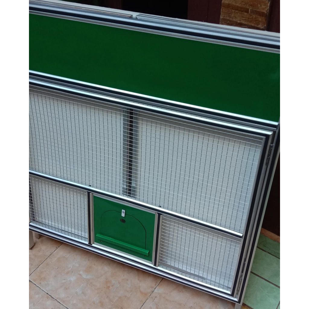 kandang merpati lipat almunium