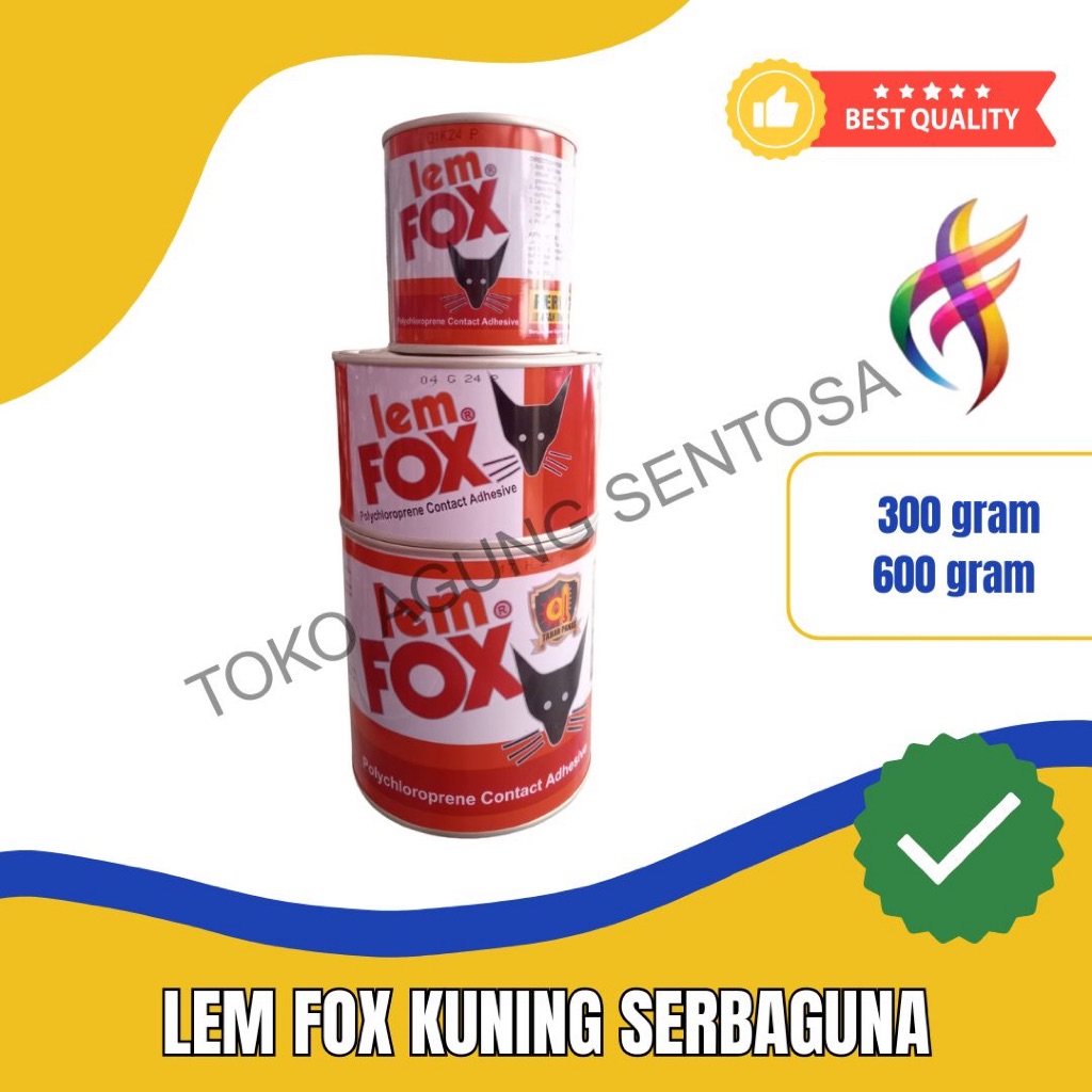 

LEM FOX KUNING SERBAGUNA 300 GRAM DAN 600 GRAM