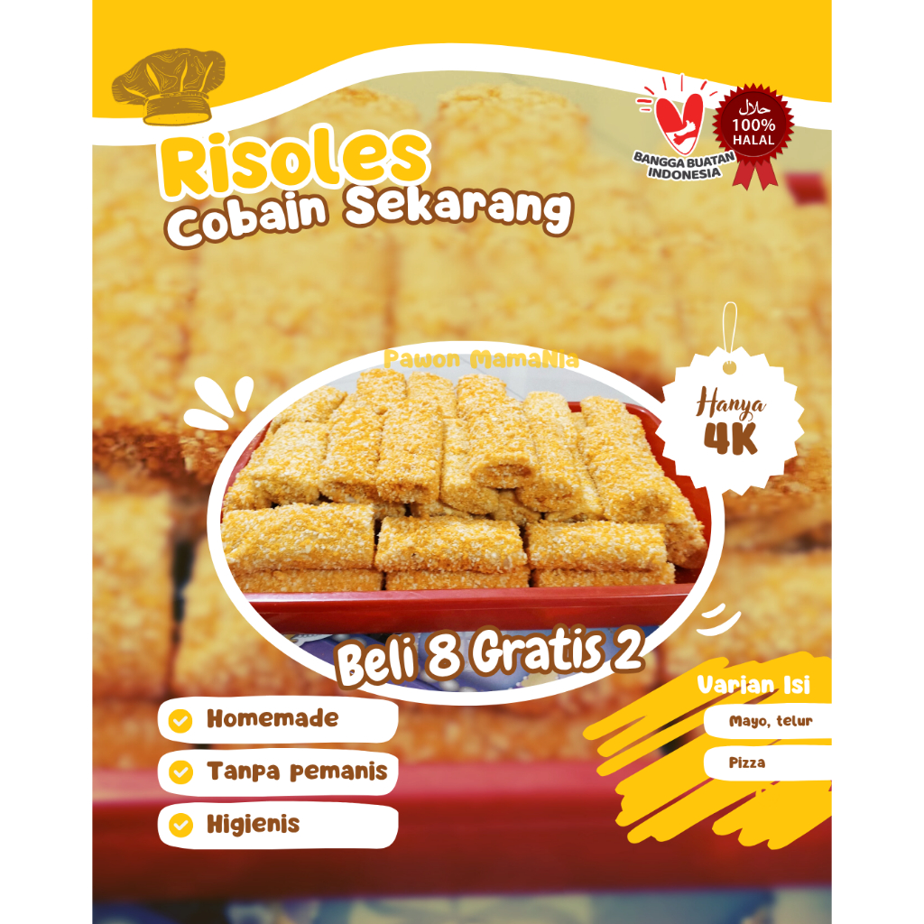 

KIRIM INSTAN - Risoles Super Lumer – Isi Berlimpah, Gurih Menggoda