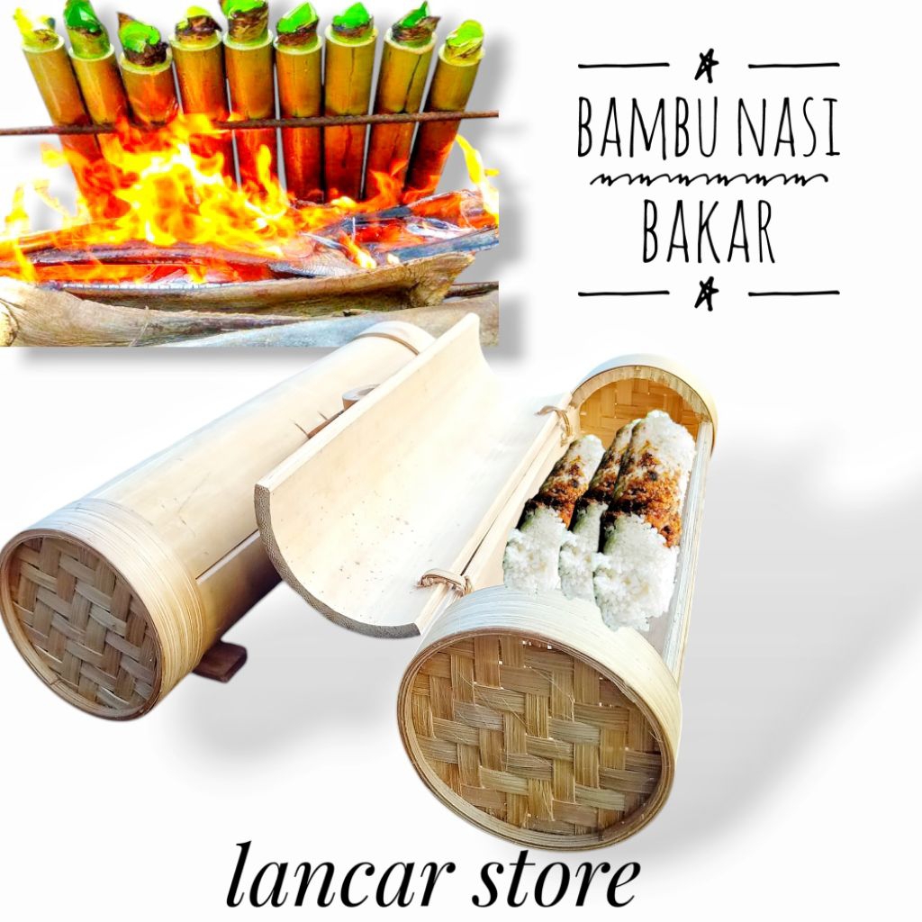 Display Bambu Nasi Bakar / Bambu Tempat Nasi Bakar / Bambu Wadah Nasi Bakar