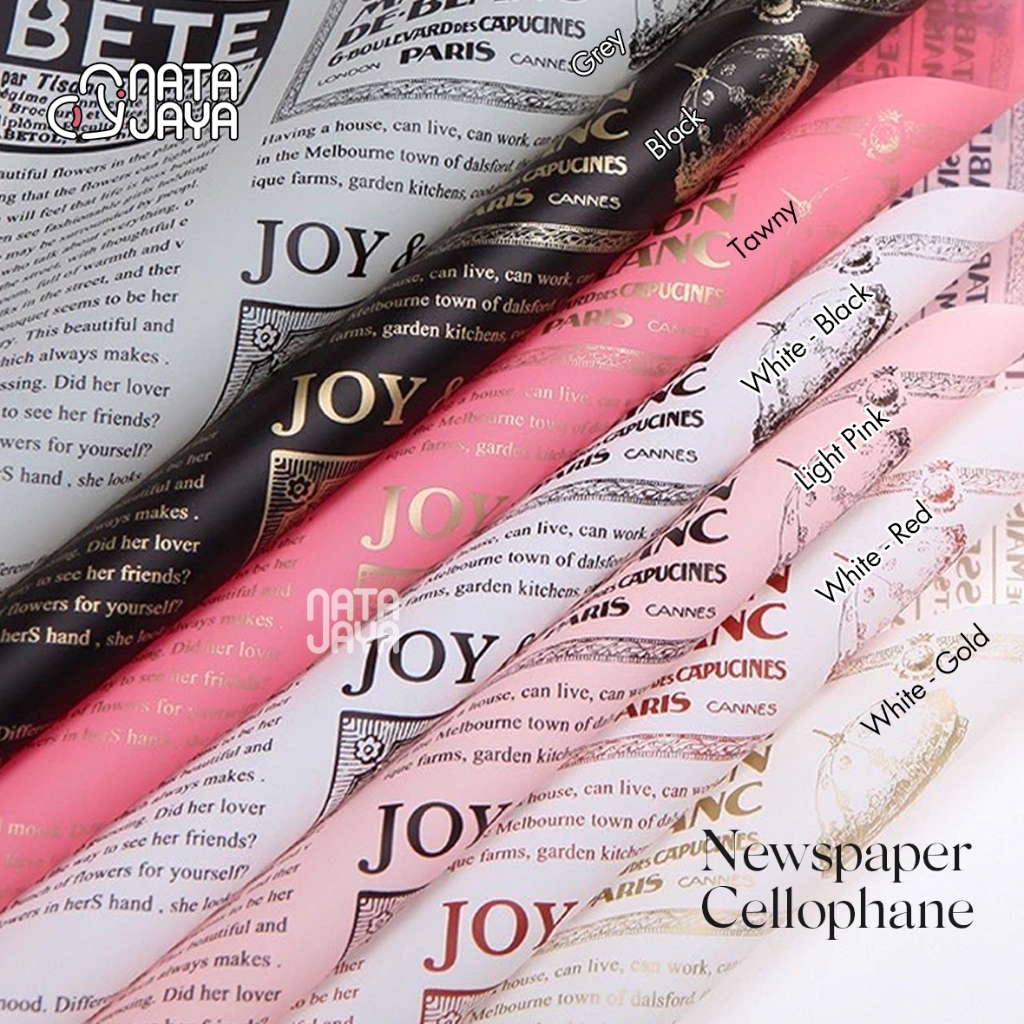 

Kertas Cellophane Buket Bunga (Newspaper / Koran) Flower Wrapping Paper Cellophane / Chellophane Murah untuk Snack Uang Buket Bunga