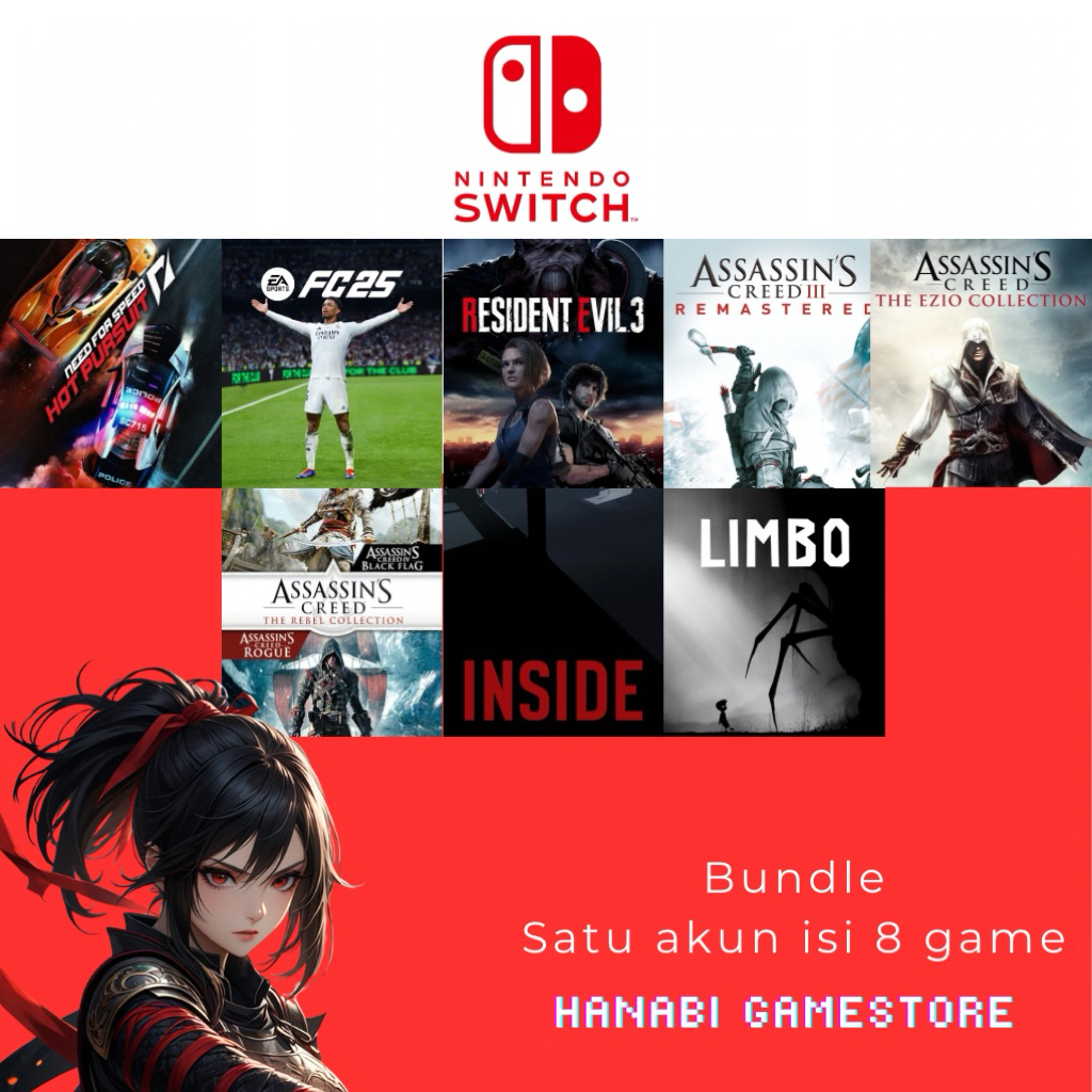 Bundle Satu Akun Isi 8 Games (Digital Games) • Nintendo Switch