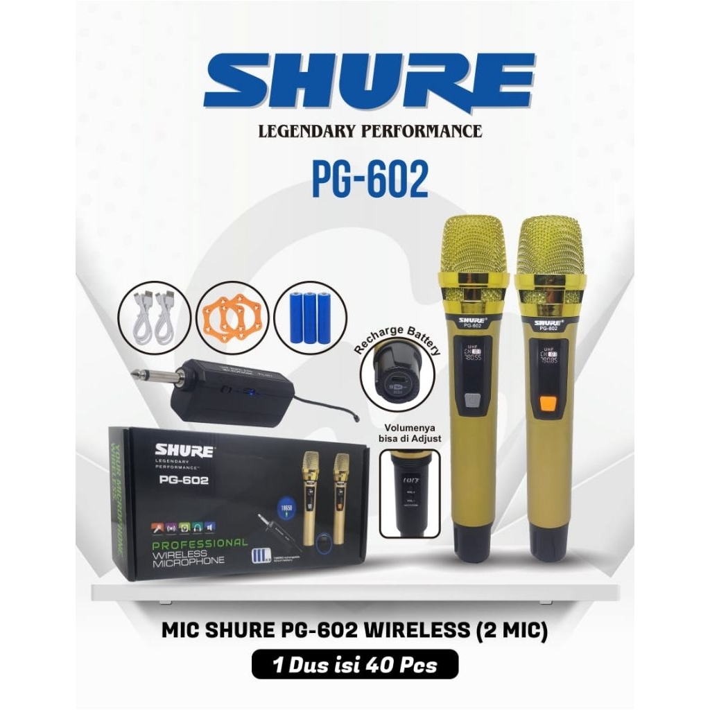 MIC SHURE PG-602 WIRELESS
