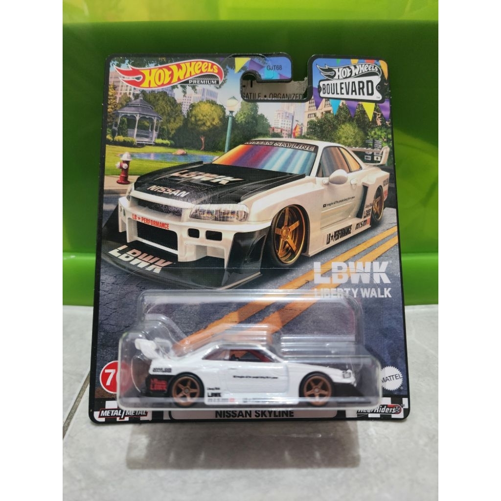 Hotwheels Boulevard - Nissan Skyline LBWK ER34 Putih