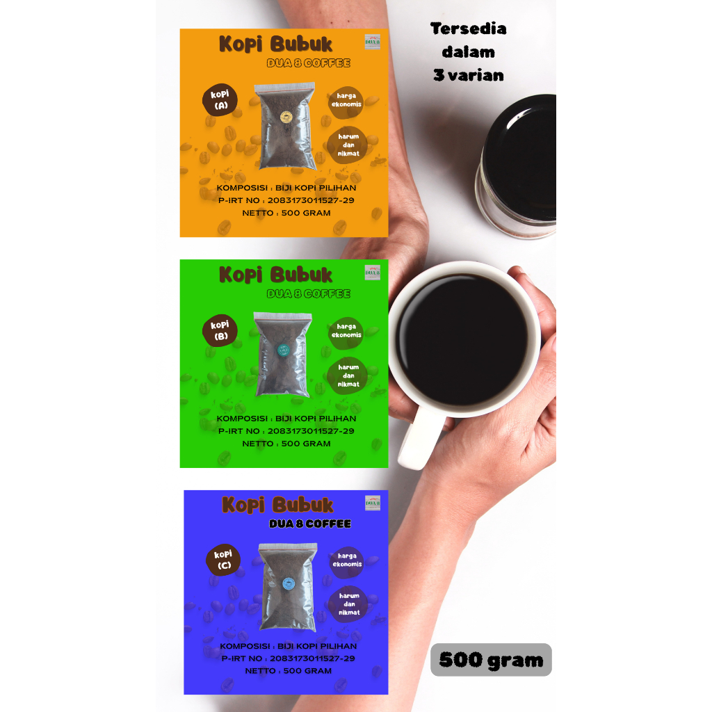 

KOPI BUBUK ROBUSTA 28 - 500 GR - EKONOMIS, HARUM, NIKMAT