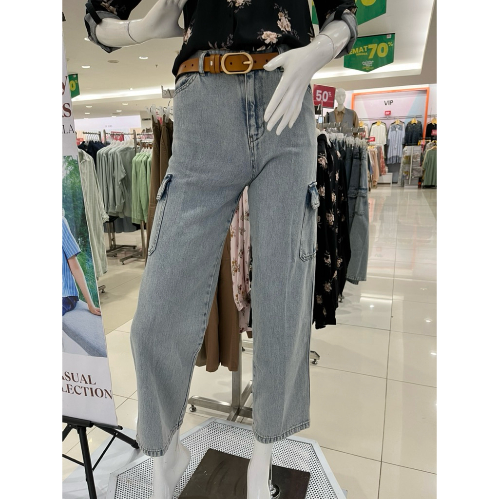 Celana Jeans cargo Geela original