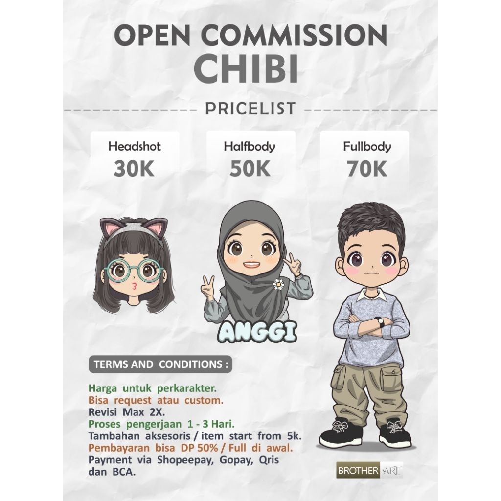 

[Custom] Gambar Art Ilustrasi - Chibi Style
