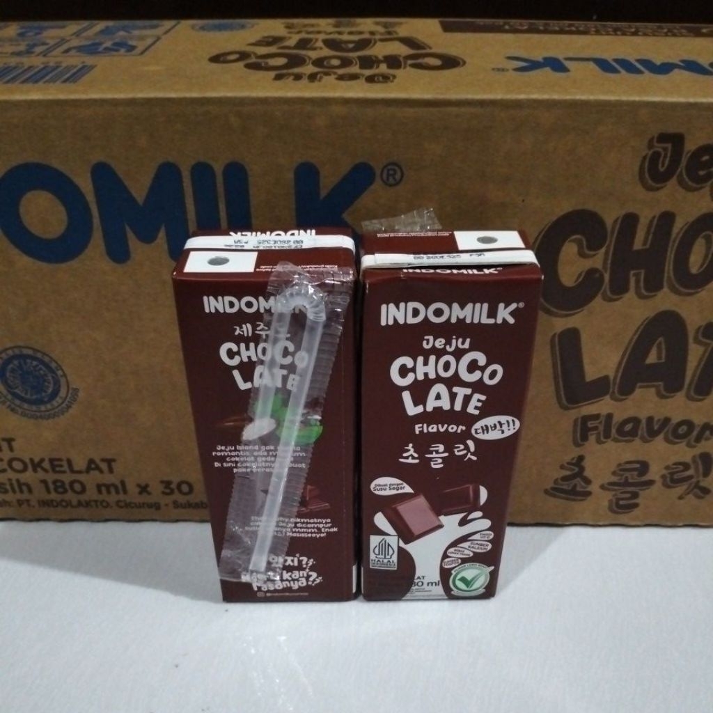 

Indomilk susu uht jeju choco late 180 ml