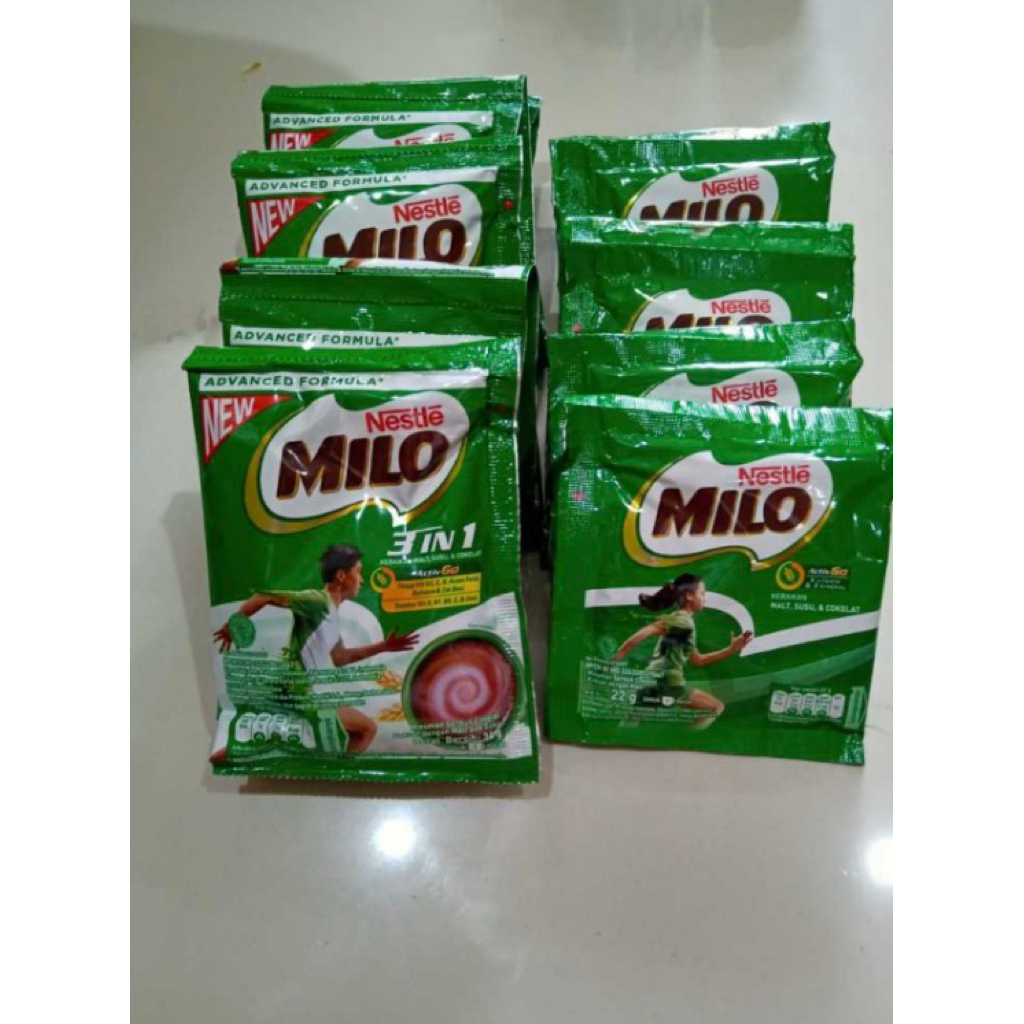 

(TERMURAH) susu bubuk MILO 22gr / 3in1 / isi 10 renceng