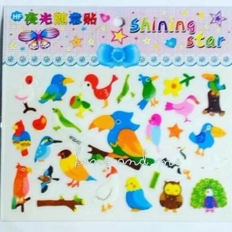 

Sticker Glitter - Burung