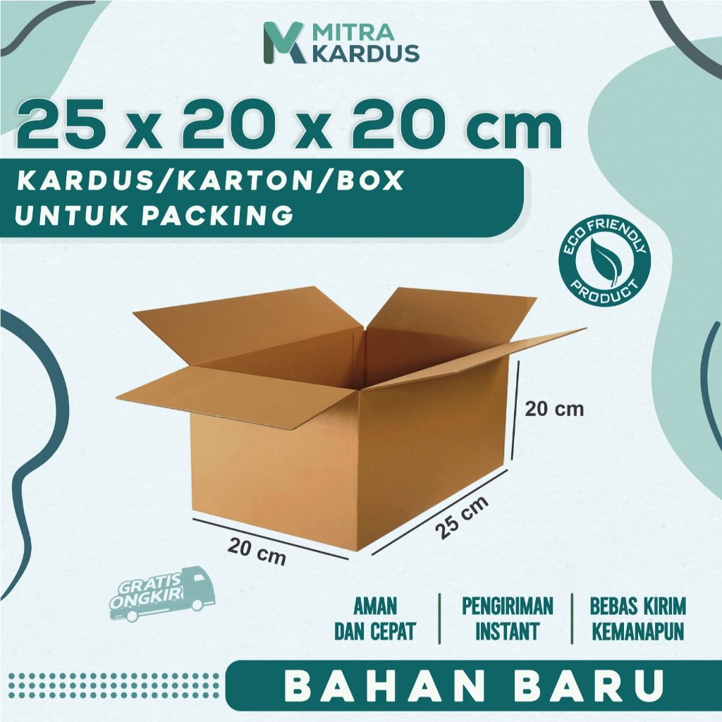 

kardus packing 25x20x20 cm / box karton corrugated single wall premium / Box Packing packing online