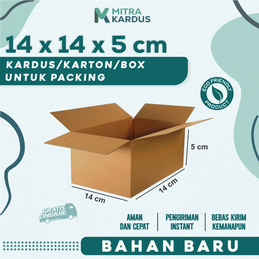 

kardus packing 14x14x5 cm / box karton corrugated single wall premium / Box Packing packing online