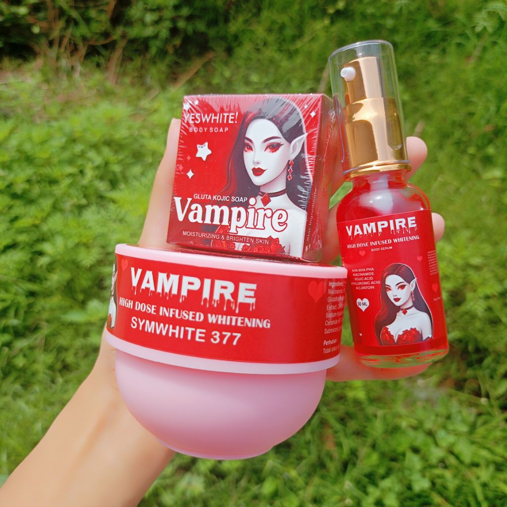 INFUSED WHITENING HIGH DOSE - Set Infus Vampire Body Lotion + Body Serum + Body Soap | PUTIH PERMANE
