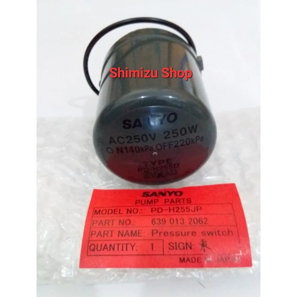 Pressure Switch Pompa Sanyo Jet Pump 250watt  Sanyo PDH 255JP Original Made in Japan