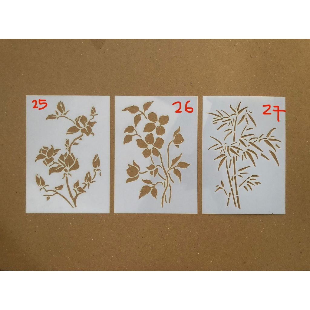 

Aneka Stencil Limited Stock Flower Leaves Plants Botanical Pt 2