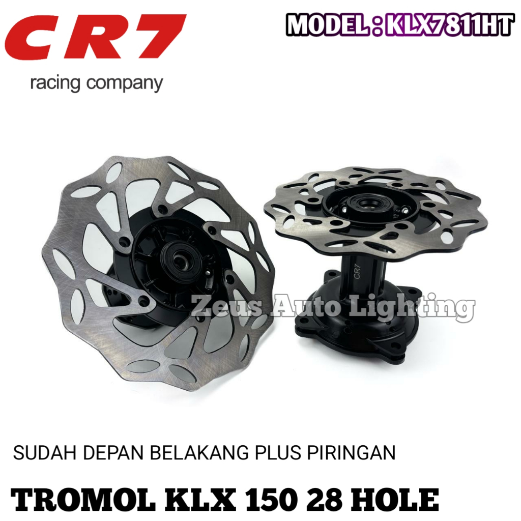 Tromol Klx 150 Set Depan Belakang  28 Hole Plus Piringan Cakram Tromol KLX S L G 150 BF150 Dtracker1