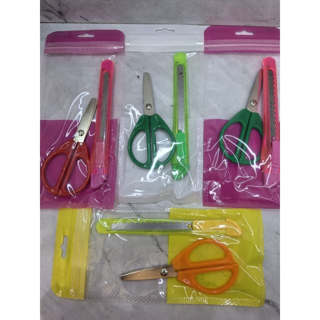 

gunting cutter set pisau gunting serbaguna pisau cutter tajam set gunting tajam
