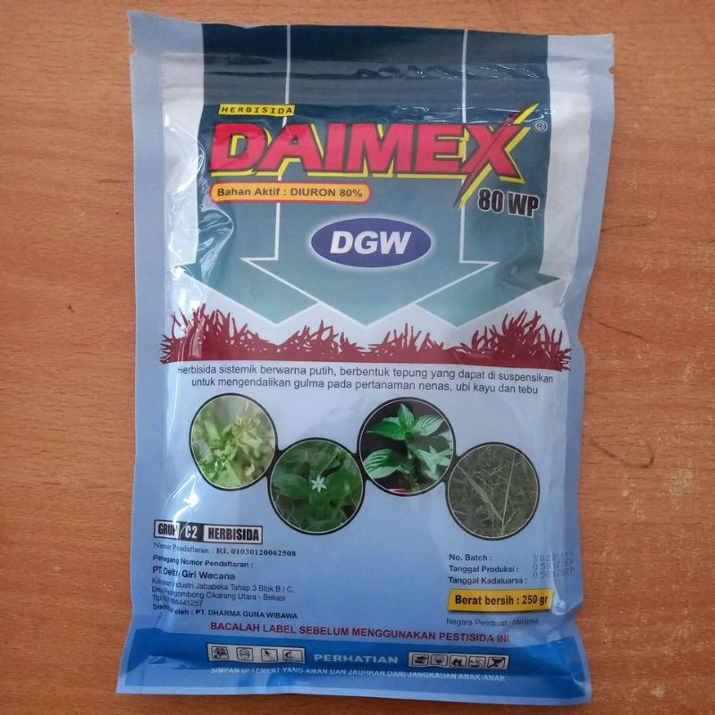 Daimex 80WP 250gr - Racun Rumput Sistemik Diuron Selektif Ubi Kayu Nenas Tebu DGW