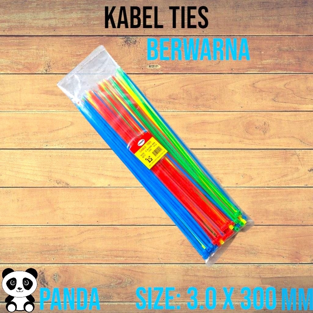 

KABEL TIES/CABLE TIES PANDA WARNA WARNI UKURAN 3.0X300MM (30CM) F9060C