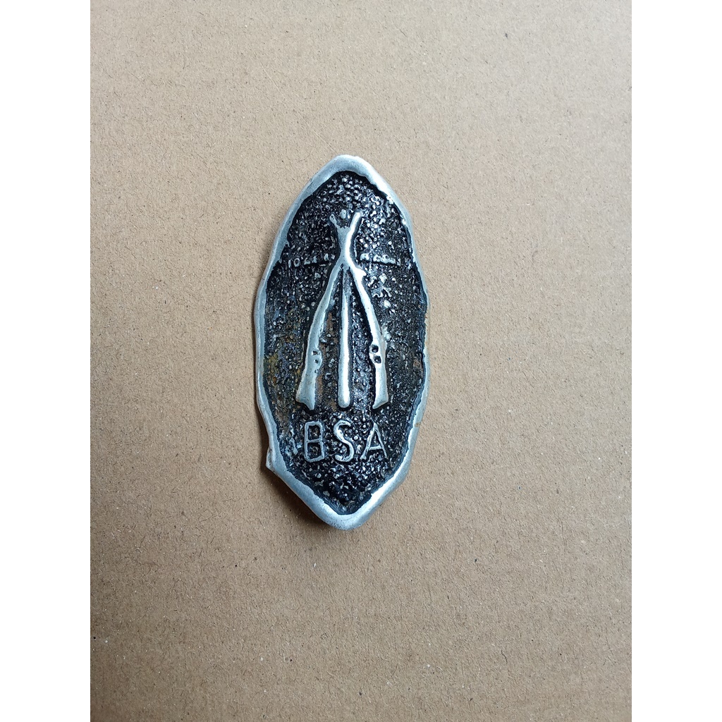 Emblem Plat Merk Sepeda Onthel BSA hitam