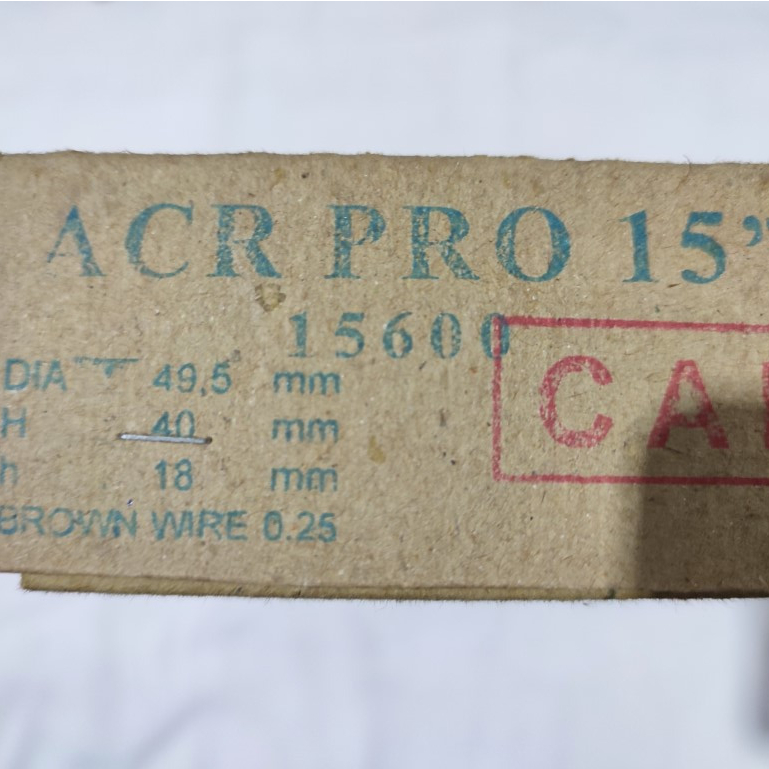 Spool Spull Spul Speaker Speaker Sound System ACR PRO 15" 15 Inch 15600