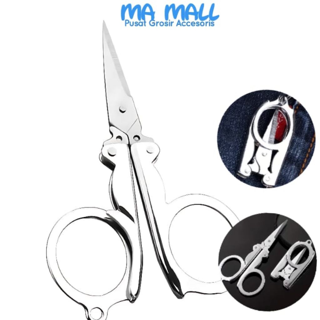 

Gunting Lipat Stainless A138 Gunting Portable Lipat Kecil Scissors