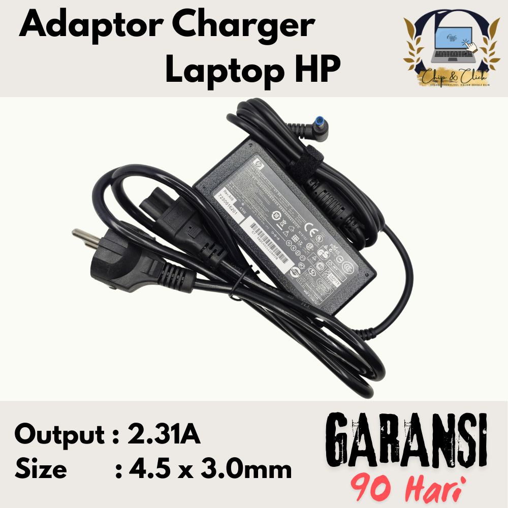 45W Adaptor Charger HP 14-b009AU 14-b146TU 14-b039TU 14-b059TU 2.31a 4530 BERGARANSI