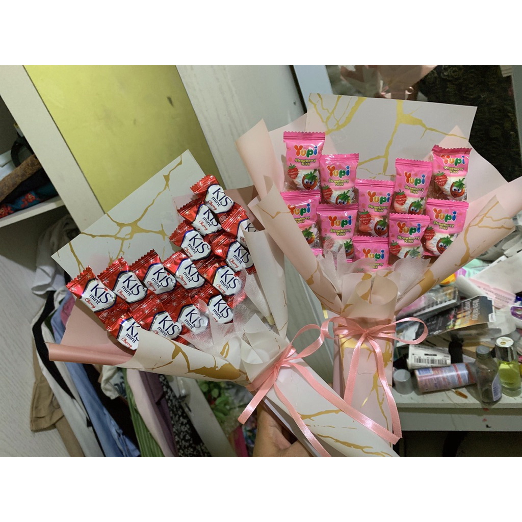 

ready Buket Bouqet Hempers Hadiah Ulang Tahun low budget Sofenir termurah