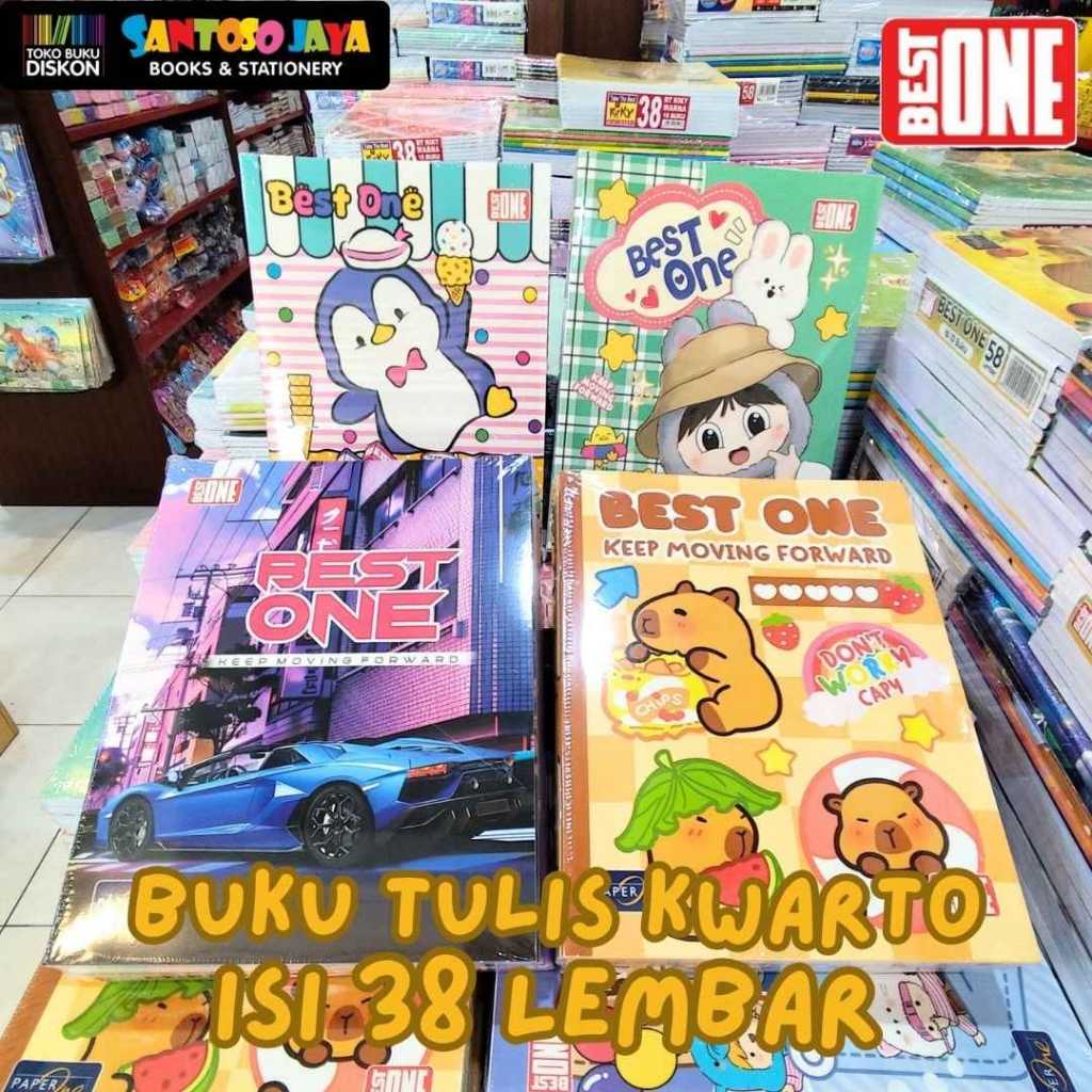 

Buku Tulis Kwarto BEST ONE 38 Lembar - 16x21 cm PAK - BESTONE by PAPERONE - 10 Buku