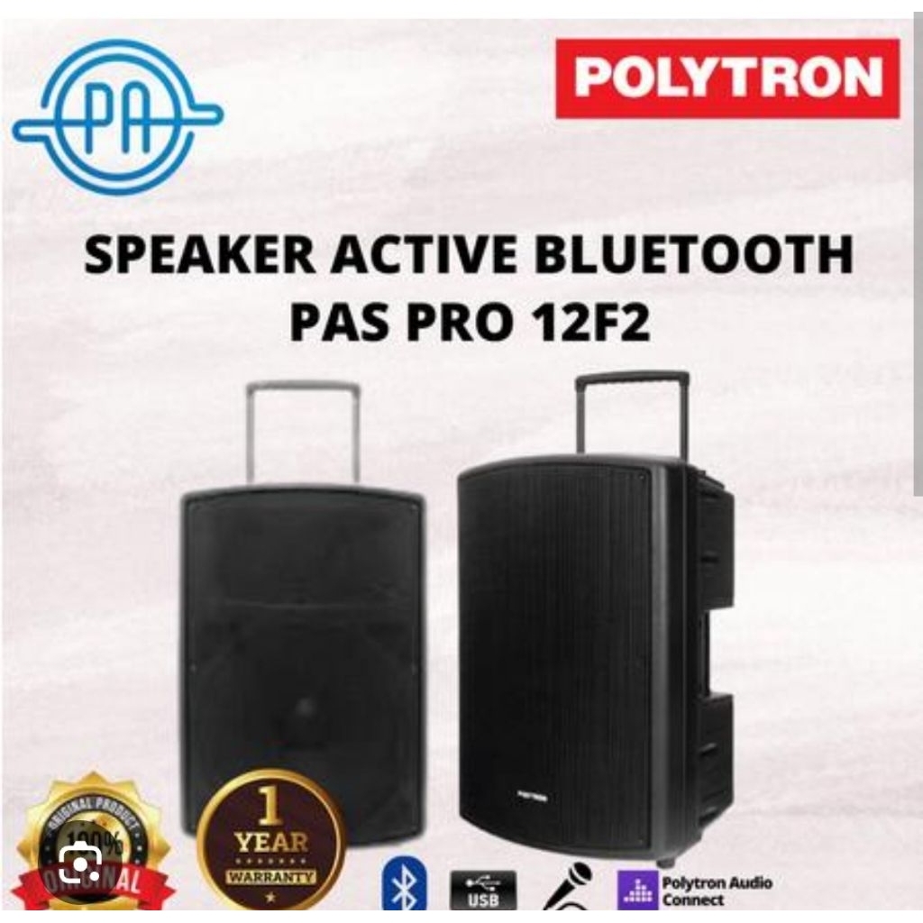 Speaker Active 12" Free Mic 2 Polytron