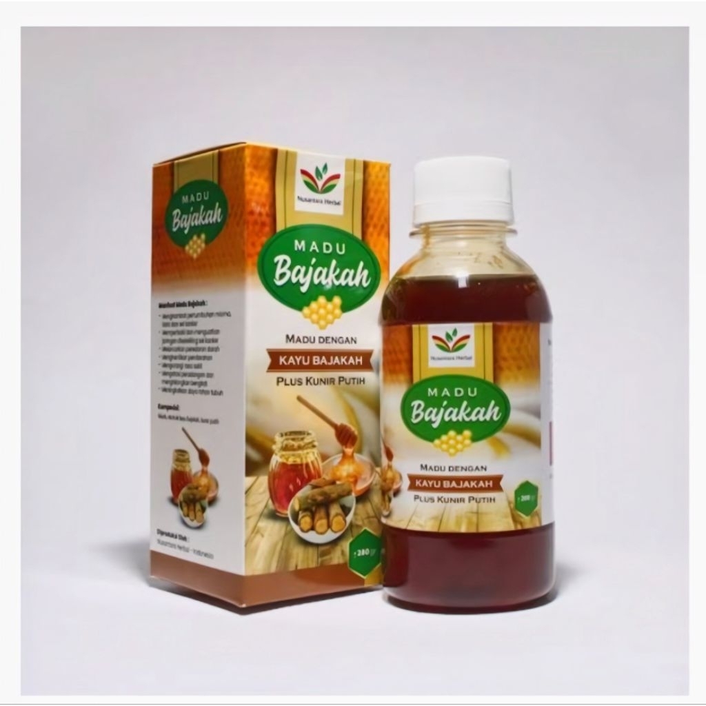 

MADU BAJAKAH PLUS KUNIR PUTIH - MADU BAJAKAH 280ML ASLI 100%/exp 2027