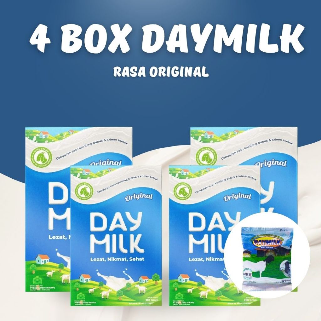 

DAYMILK Rasa Original Atasi pernafasan & Persendian - PAKET HEMAT 4 BOX FREE SACHET