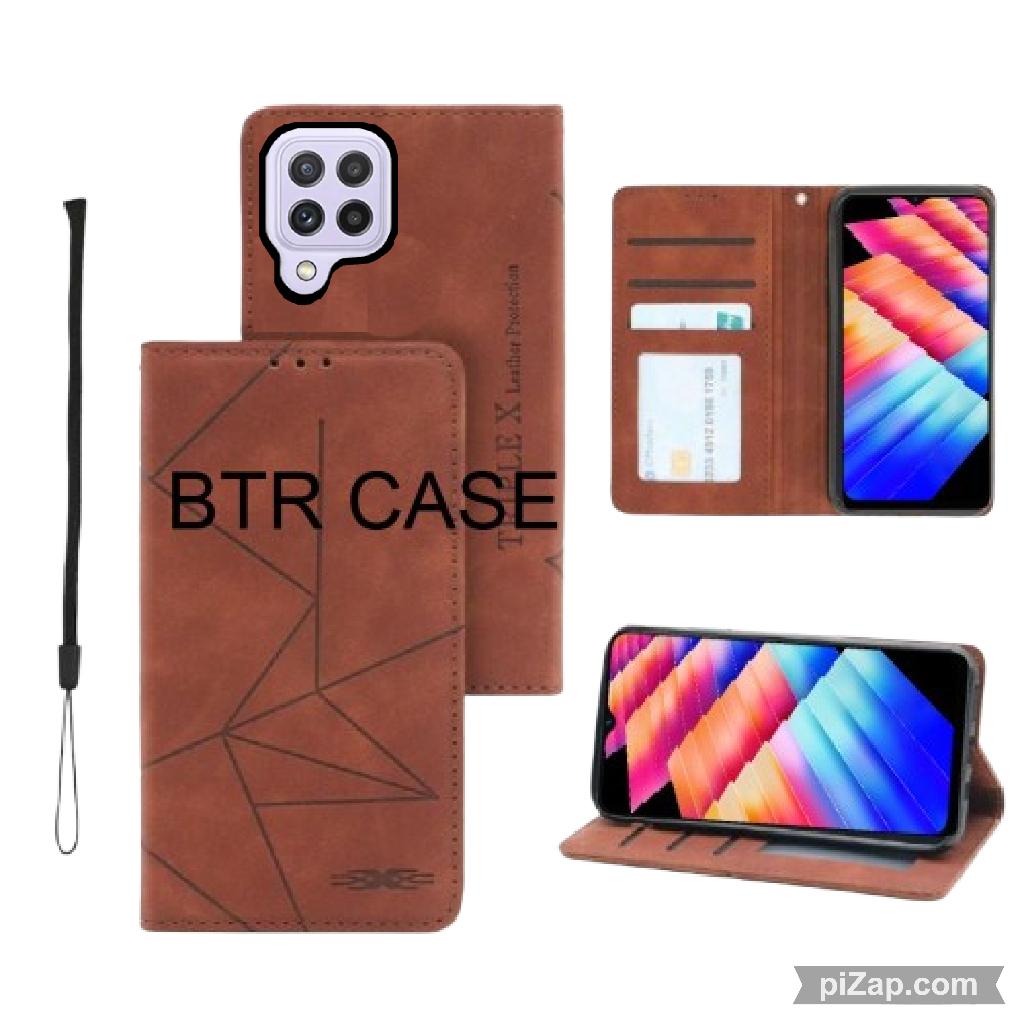 CASE HP SAMSUNG A12 - SAMSUNG M12 CASING DOMPET KULIT FLIP COVER LEATHER SARUNG HP MOTIF