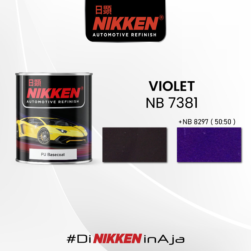 NIKKEN NB 7381  - Warna Solid - Cat PU Basecoat Motor Mobil - Violet