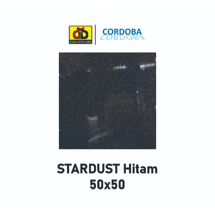 KERAMIK LANTAI 50X50 HITAM KILAP MOTIF BINTIK TERAZO TERASSO STARDUST BLACK