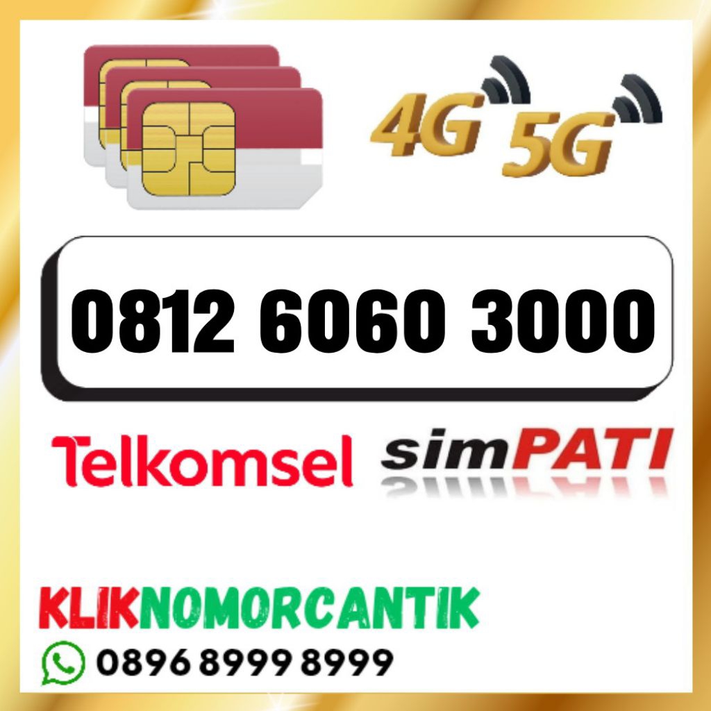 nomor cantik Telkomsel simpati O812 6060 3000