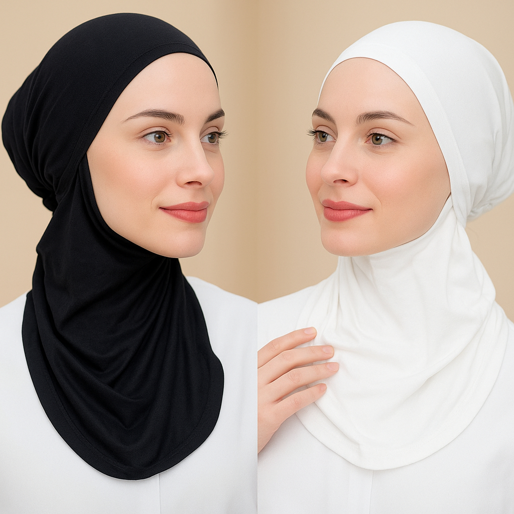 Ciput Ninja Sleting Rayon Hitam Dan Putih/Inner Daleman Ninja Resleting Rayon/Ciput Ninja