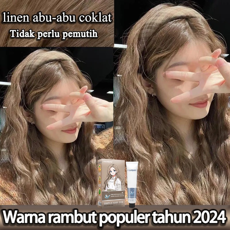 【Rilis Baru】 FEKAGNAS cat rambut ash brown*200ml pewarna rambut pria dan wanita ，semir original hair