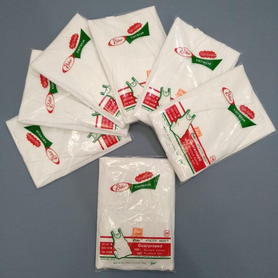 1 Pcs Singlet Rider Ukuran 32, 34, 36, 38, 40, 42 | Kaos Rider | Pakaian Dalam Rider | Singlet Pria 