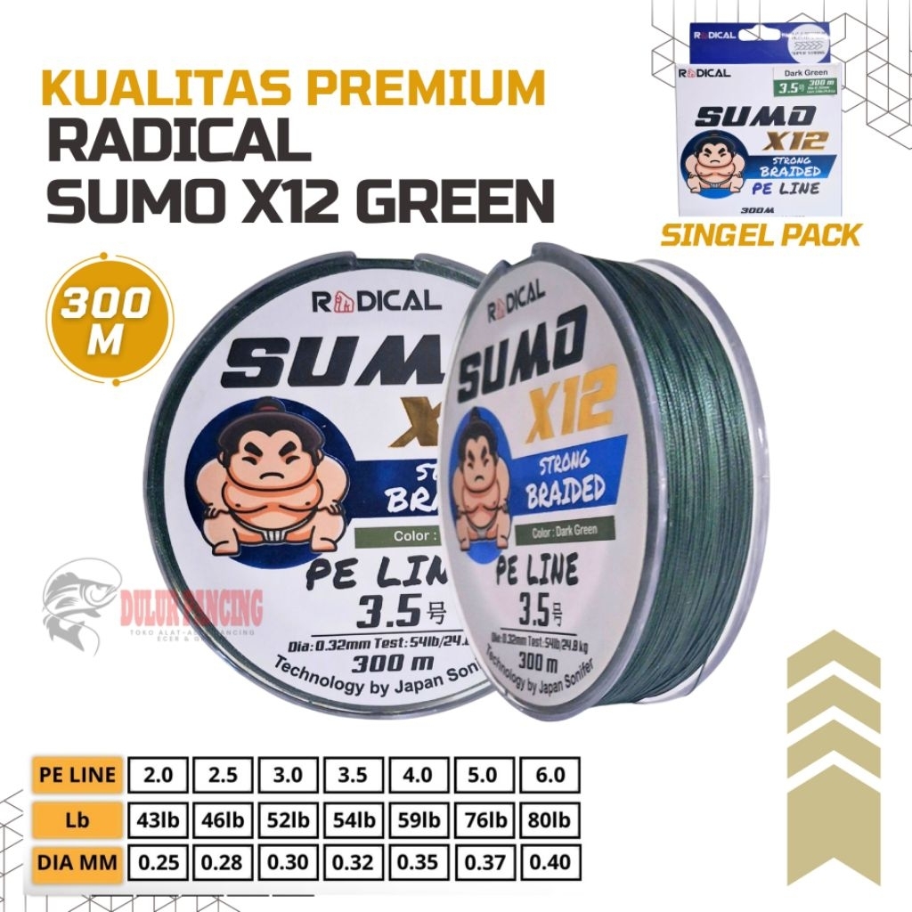 Benang pe radical sumo X12 Dark Green