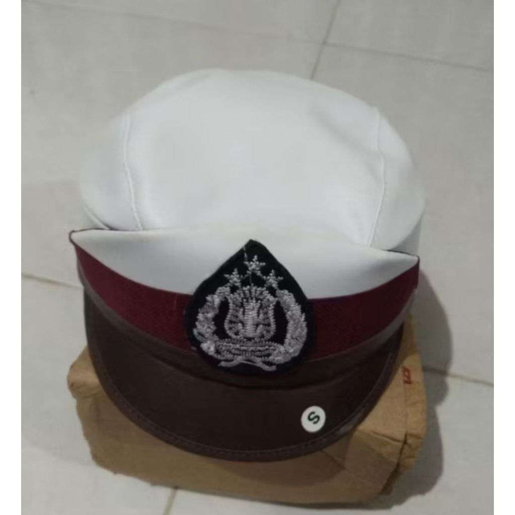 Topi polisi anak perempuan - topi polantas anak perempuan - topi polisi cilik perempuan