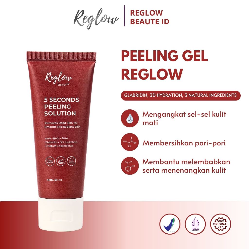 Reglow Peeling Gel 5 Seconds Peeling Solution Untuk Wajah Dan Badan